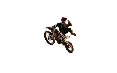 Motofreestyle isolated on white background.