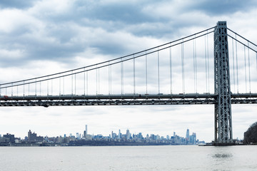 George Washington Bridge in New York and Manhattan