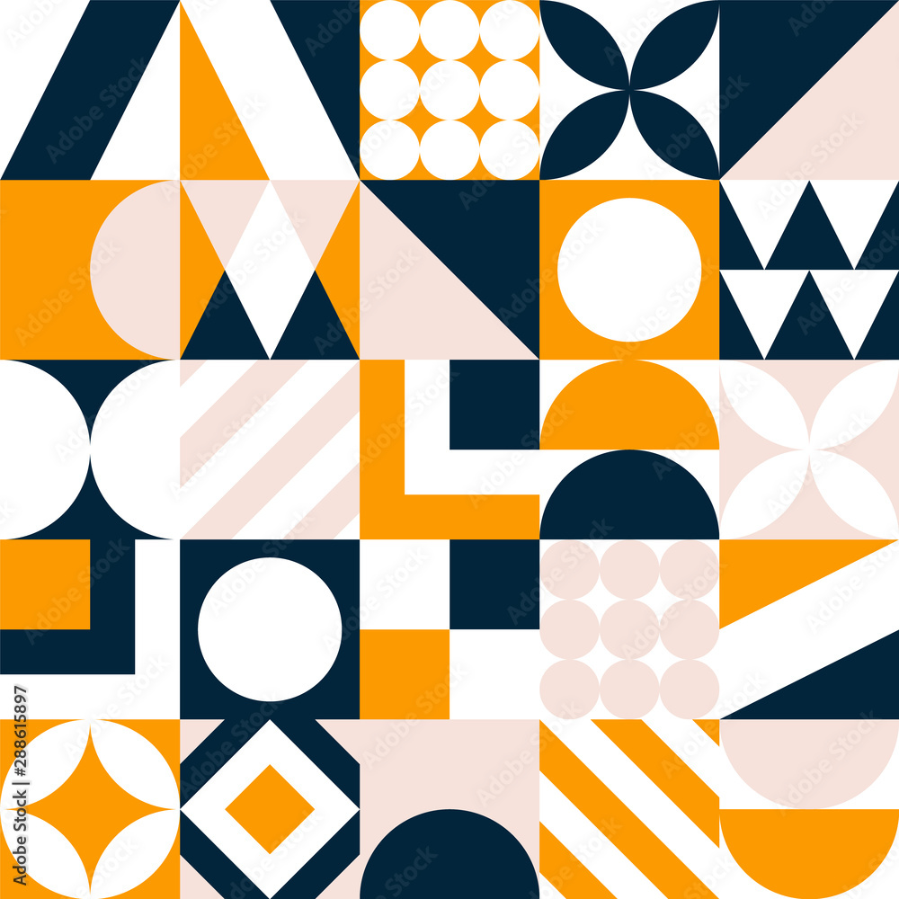 Poster abstract seamless pattern. vector colorful geometric tile background.