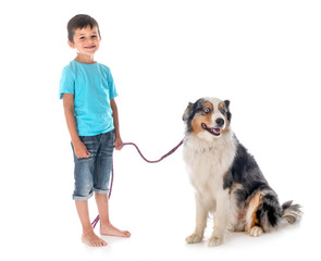 child and dog