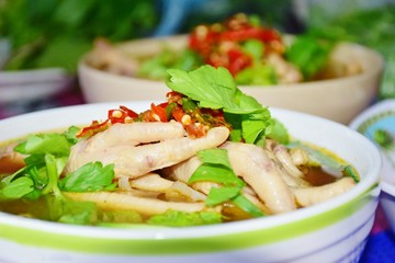 Tom Yum Chicken Legs have a good smell because they contain vegetables and are very tasty.