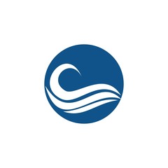 Water wave Logo Template, design vector, sea , holiday