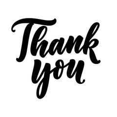 Illustration with lettering phrase - thank you for Thanksgiving Day. Typographic design. Greeting card template. Autumn concept. Vector