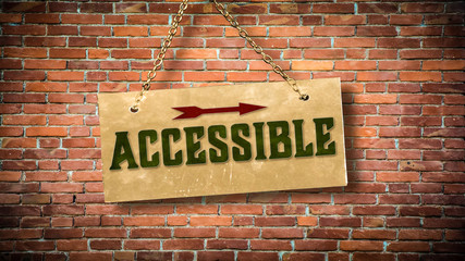 Fototapeta premium Street Sign to Accessible
