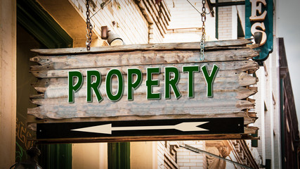 Fototapeta premium Street Sign to Property