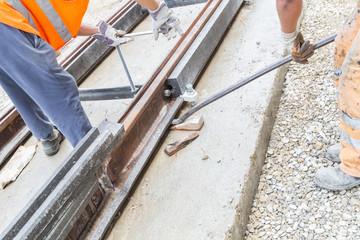 Heavy work for a construction worker on the site.