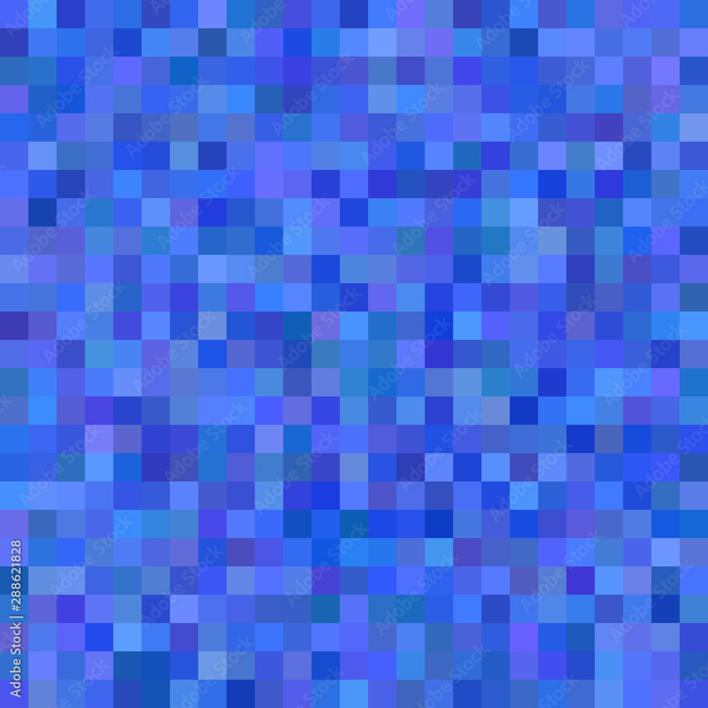 Poster geometric abstract square tiled pattern background - vector design from squares in blue tones