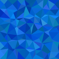 Blue abstract irregular triangle tiled background - polygon vector illustration from triangles