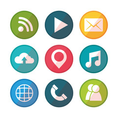 social network media flat design