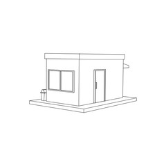 Simple Store Line Art