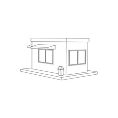 Simple Store Line Art