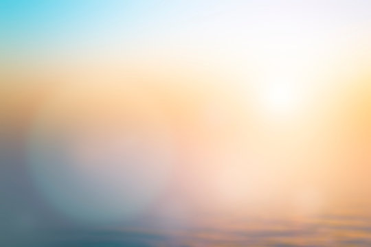 Summer holiday concept: Abstract blur beach sunset texture background