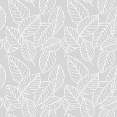Fototapeta na wymiar abstract floral seamless pattern with leaves