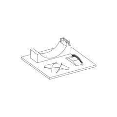 Skate Park Isometric Line