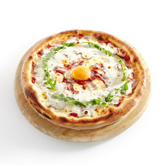 Pizza Carbonara with Bacon