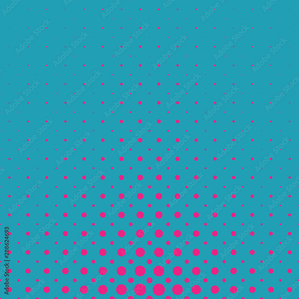 Poster color geometrical abstract halftone circle pattern background - vector template graphic from dots