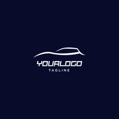colorful car silhouette logo design template