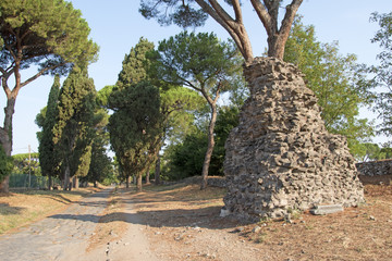 Fototapeta premium Funerary monument in Via Appia Antica, Rome