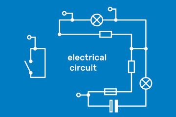Electronic circuit scheme. Technology concept. Vector.