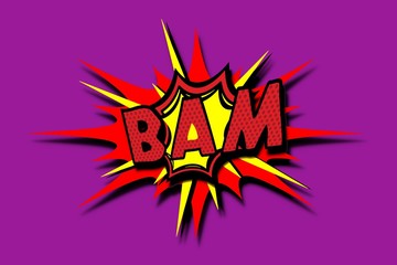 bam comic bubble. Pop art retro