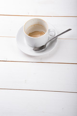 White empty coffee cup