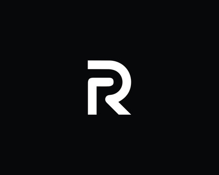 Creative and Minimalist Letter R RR Logo Design Icon | Editable in Vector Format in Black and White Color