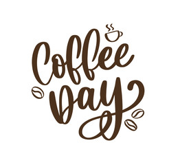 1 October International coffee day Logo. World Coffee day Logo Icon vector illustration on white background.