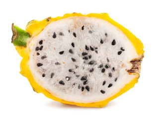 sliced yellow dragonfruit pitahaya