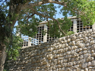 wall of an old house Abandon prison Goli otok croatia