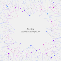 Obraz premium Geometric pattern with connected lines and dots. Vector illustration