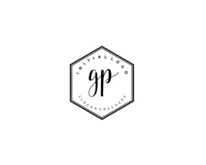  GP Initial letter logo template vector
