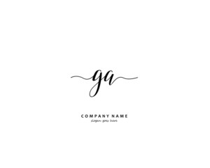  GA Initial letter logo template vector