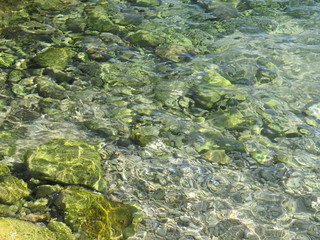 water and stones