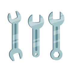 Wrench tool vector design illustration isolated on white background