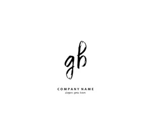  GB Initial letter logo template vector