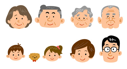 家族の表情　顔