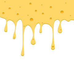 Drips of melted cheese. Vector illustration