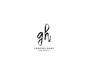  GH Initial letter logo template vector