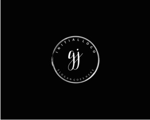 GJ Initial letter logo template vector