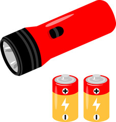 懐中電灯と乾電池