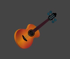 Fototapeta premium guitar on a black background