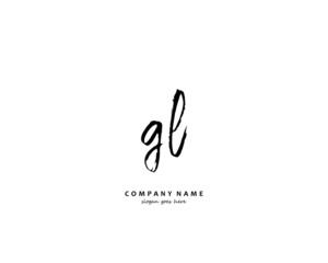  GL Initial letter logo template vector