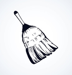 Broom. Vector drawing