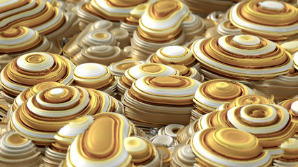 Colorful volumetric abstract background with texture. 3d illustration, 3d rendering.