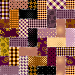 Seamless background pattern. Patchwork pattern. Vector image