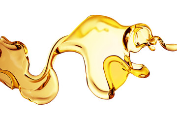 Splash fluid. 3d illustration, 3d rendering.