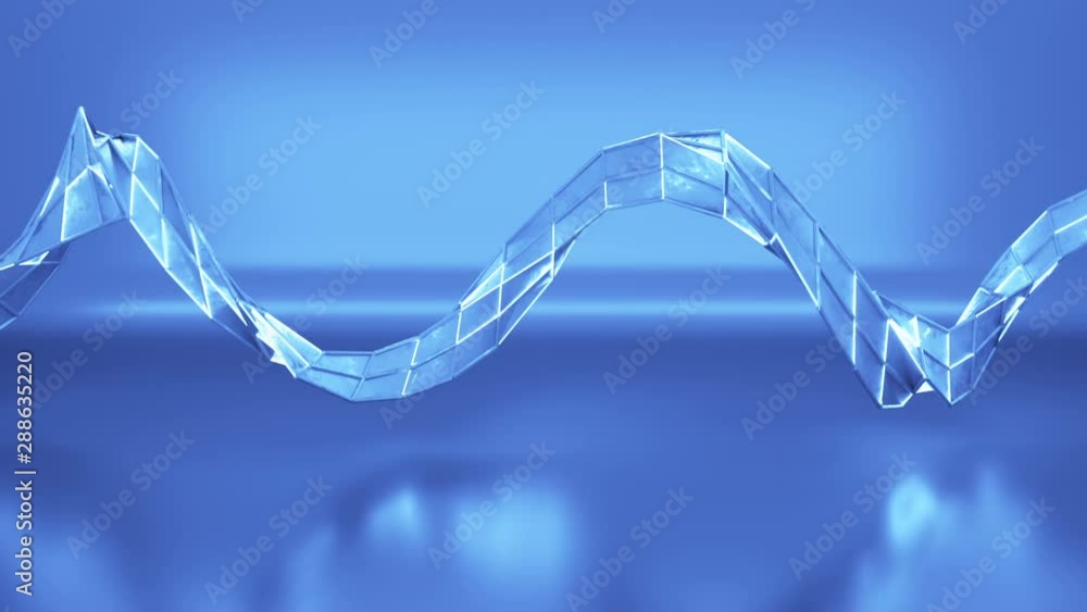 Poster polygonal blue mesh with illuminating edges. futuristic technology or science fiction concept. seaml