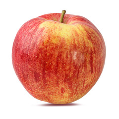 Fresh red apple isolated on white background with clipping path