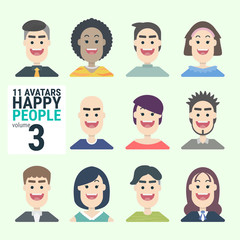 Variety-of-human-11-Avatars-Happy-PEOPLE-volume-3