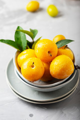 Yellow sweet plums